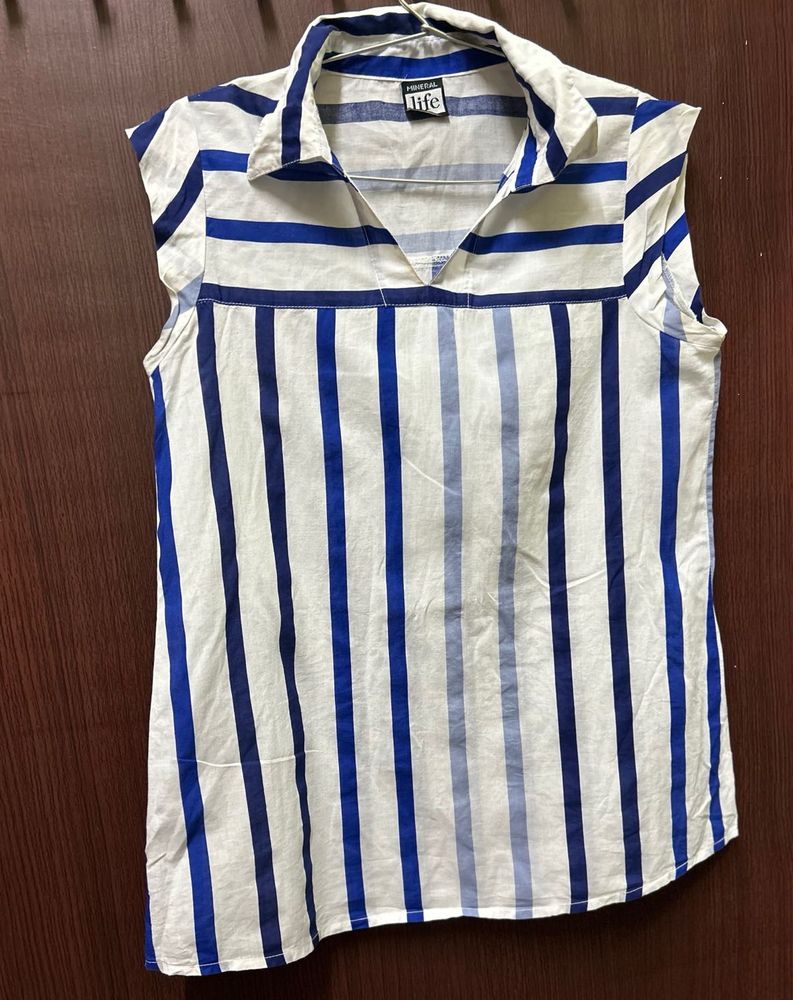 Formal Blue White Shirt