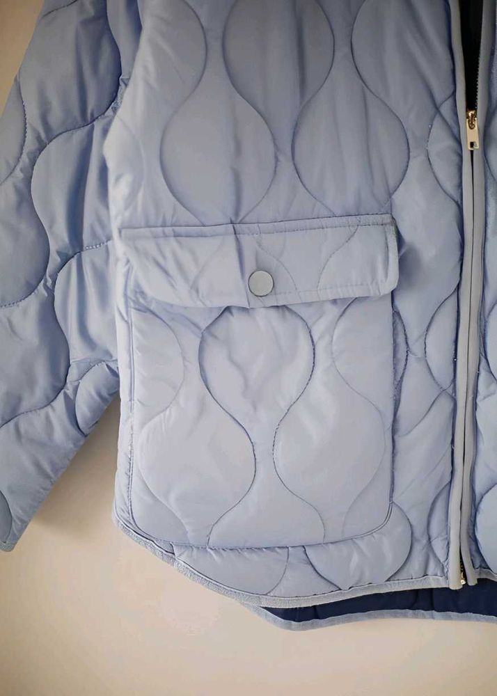 Zara Blue Quilted Jacket
