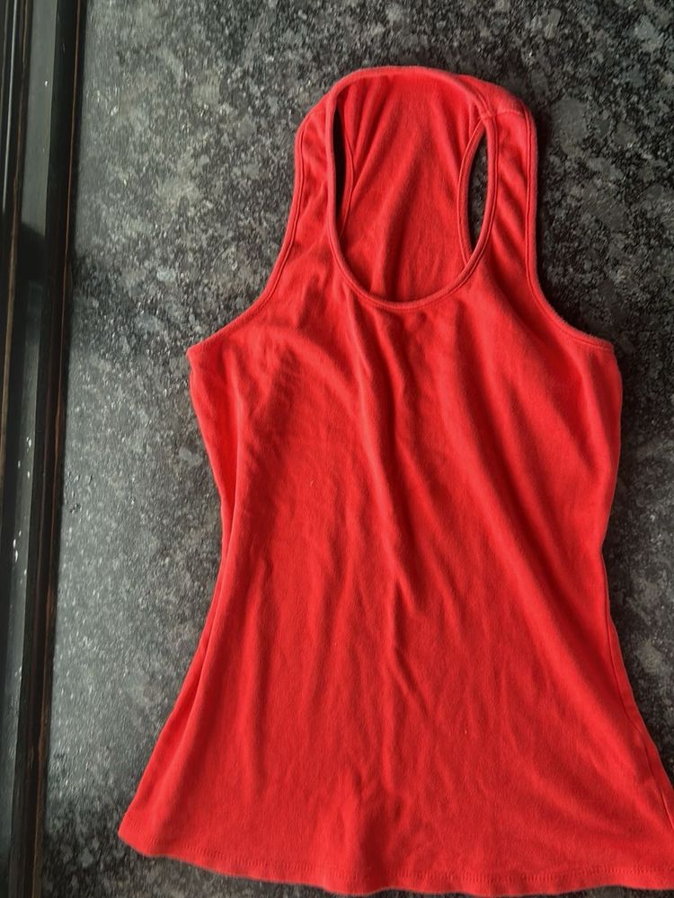 Free Size Racer Back Red Top