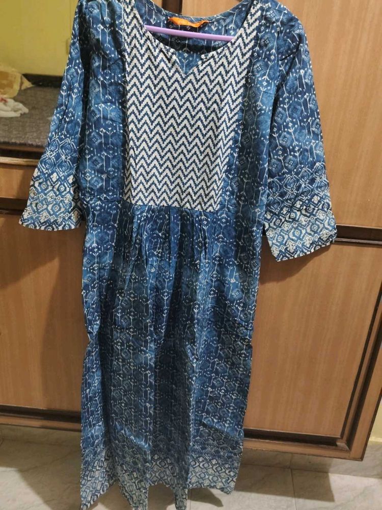 Indigo Print Kurta