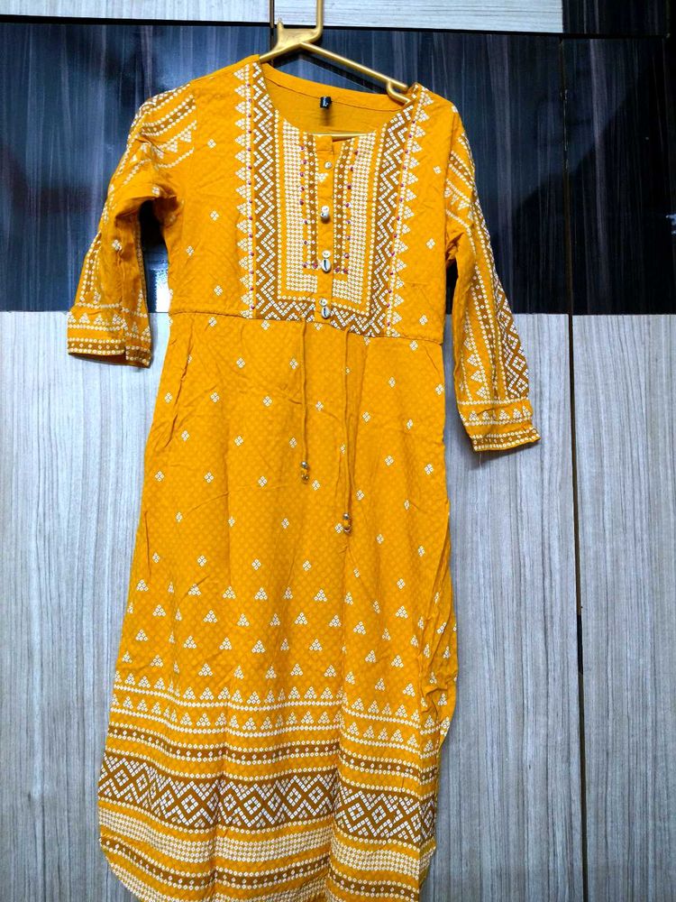 Beautiful Yellow Kurta