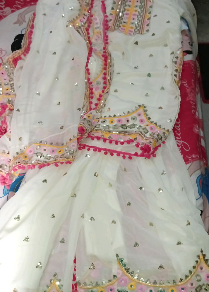 Sara Ali Khan White Sharara Set