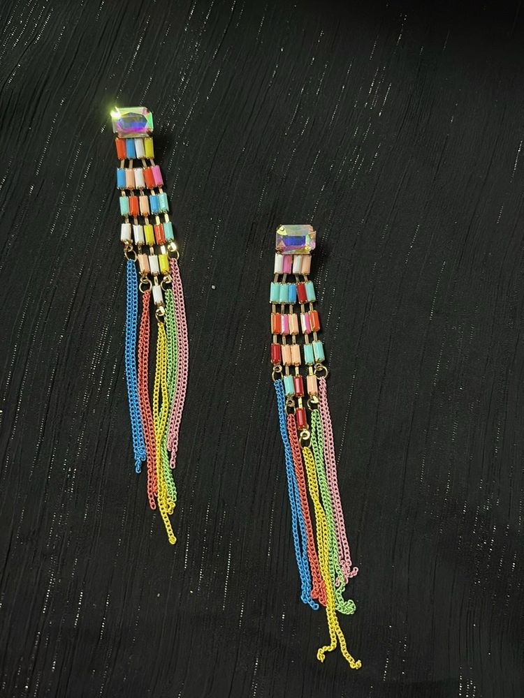 Colorful Chain Earrings