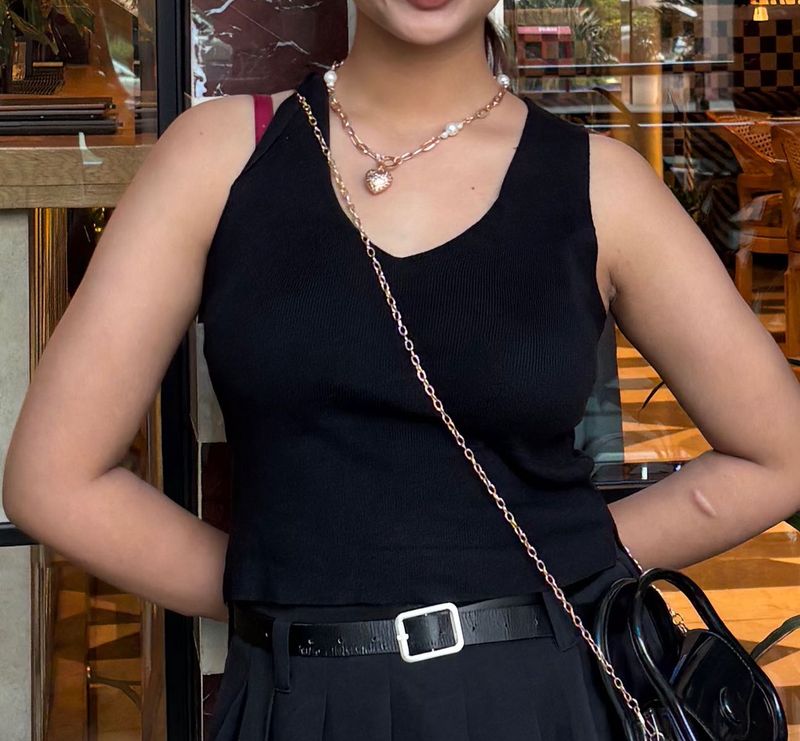 Classic Black Ribbed Tank Top
