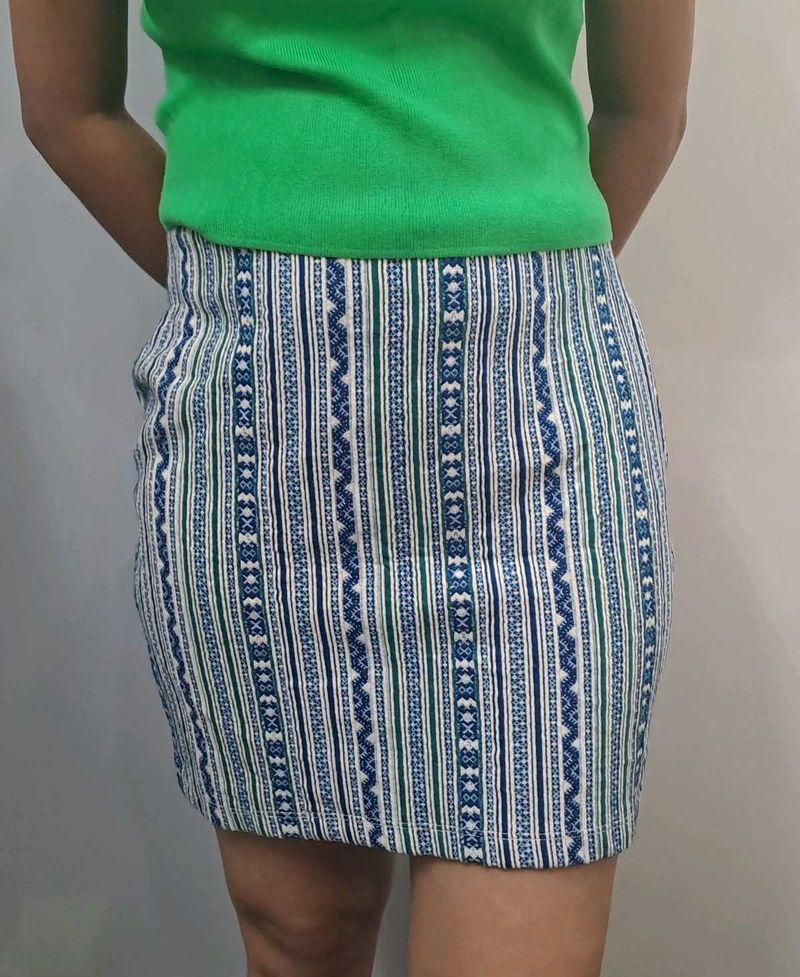 Striped Mini Skirt