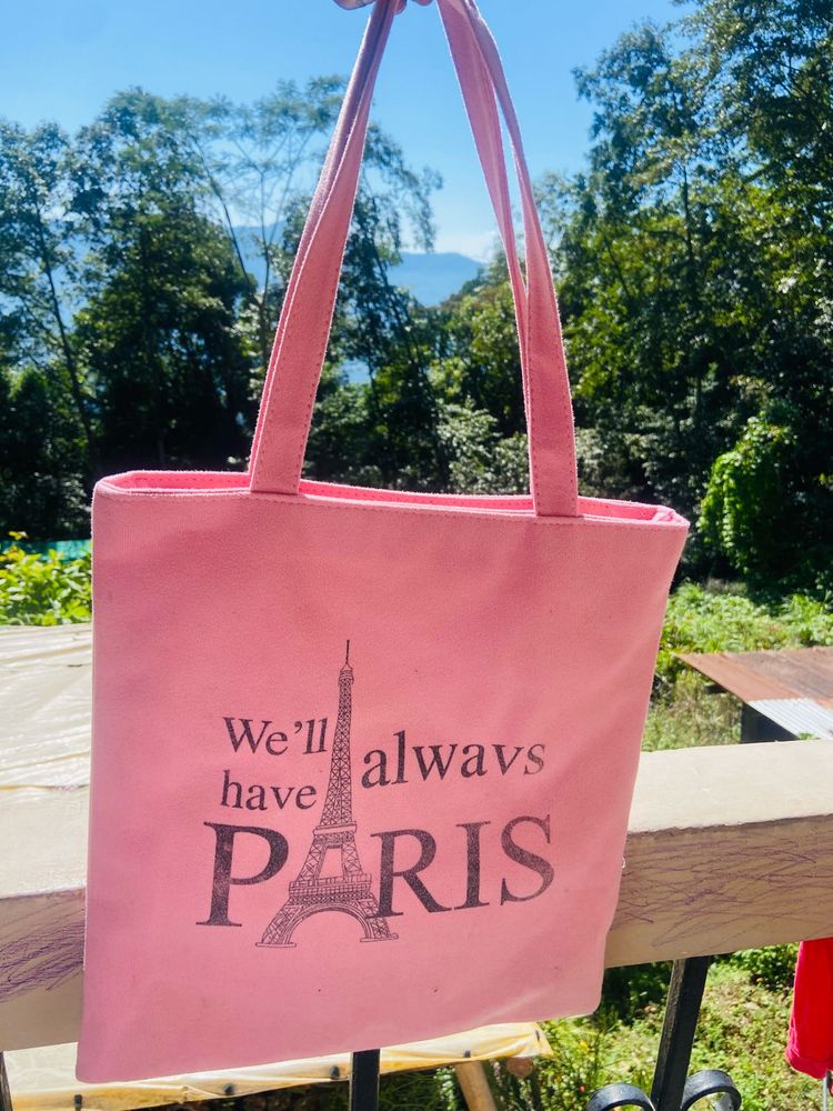 Paris Tote Bag Pink