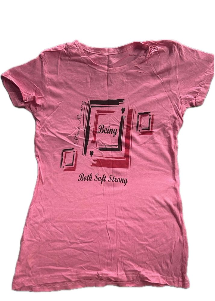 Women T-shirt Pink