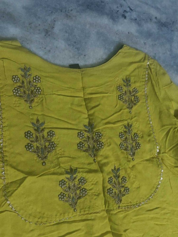 festive yellow kurta