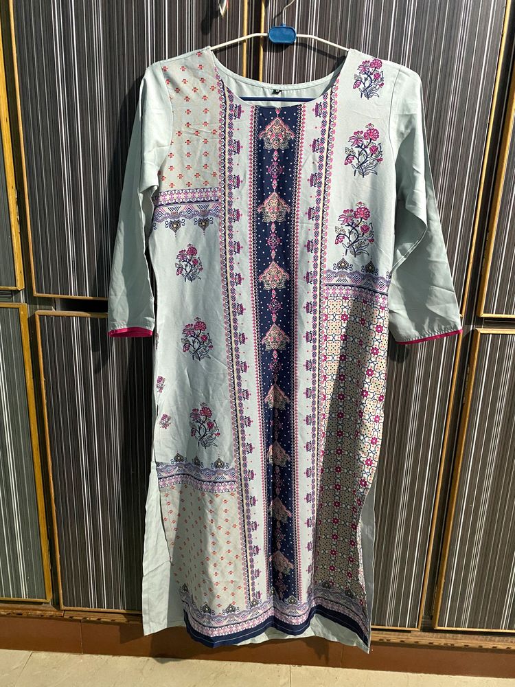 Avaasa Grey Pink Top (kurta)