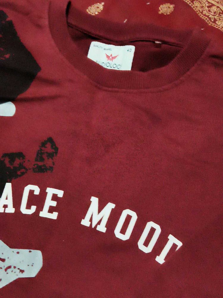 Brand new audiology Printed Maroon Sweatshirt