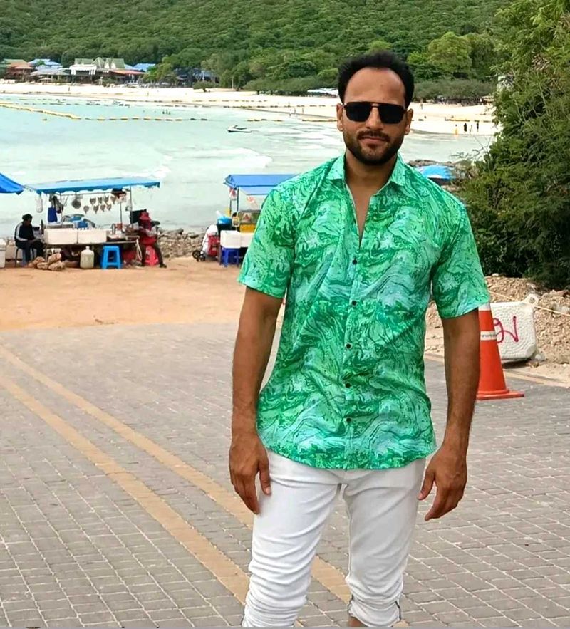 New Green Patterned Shirt