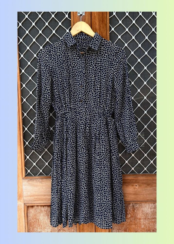 Patterned Shirt Dress