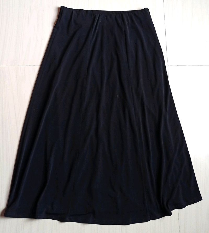 WOMAN FLARE KOREAN BLACK SKIRT