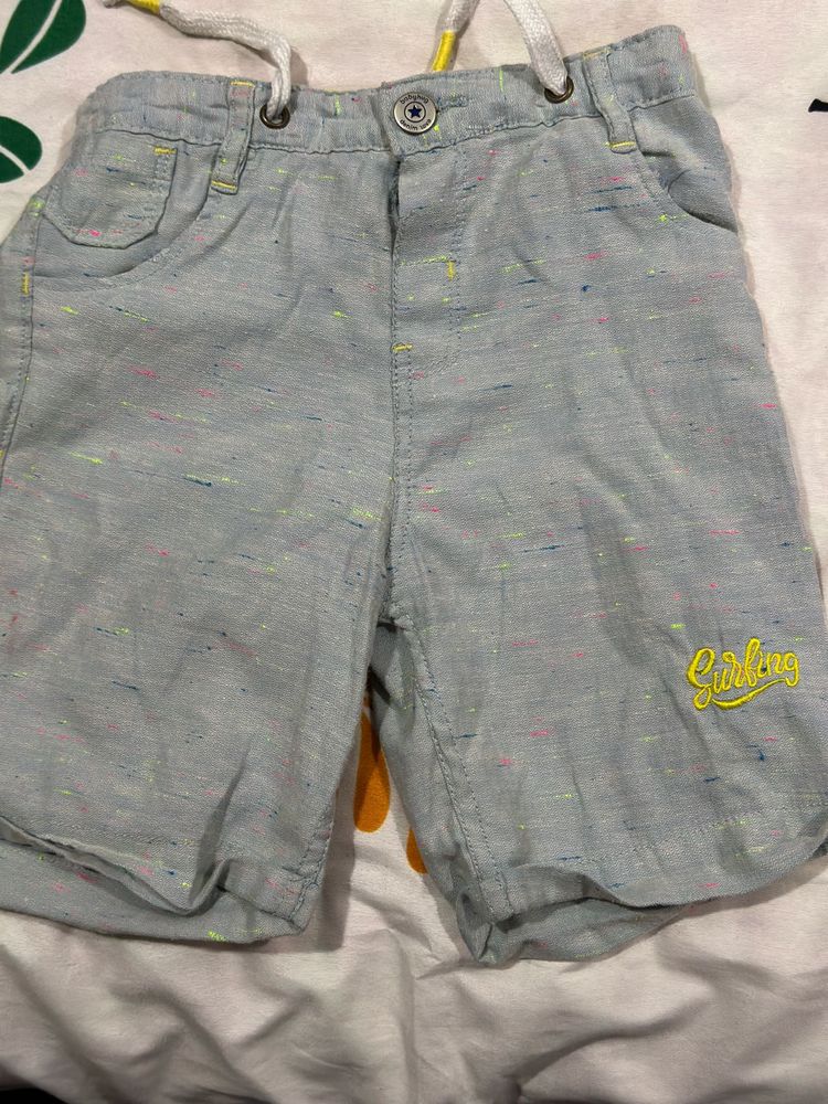 Cotton Linen Shorts 3-4 Year