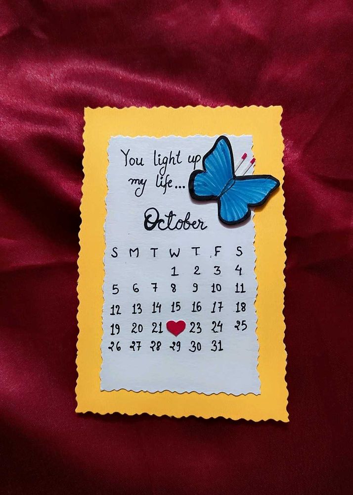 Handmade Calendar Card