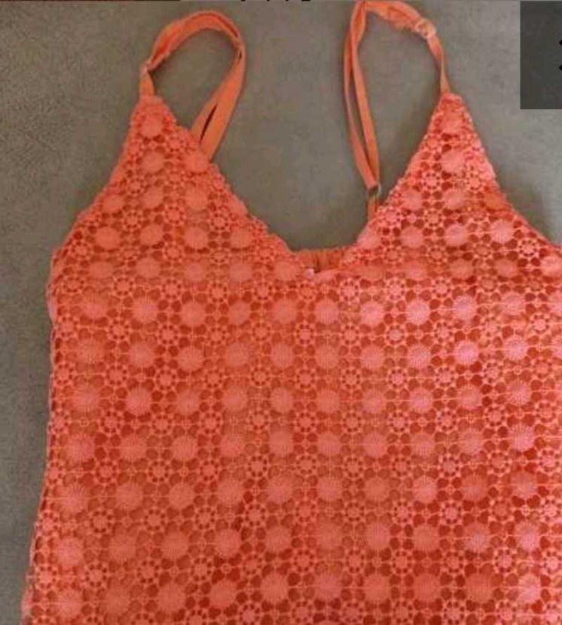 A Sleeveless V Neck Top