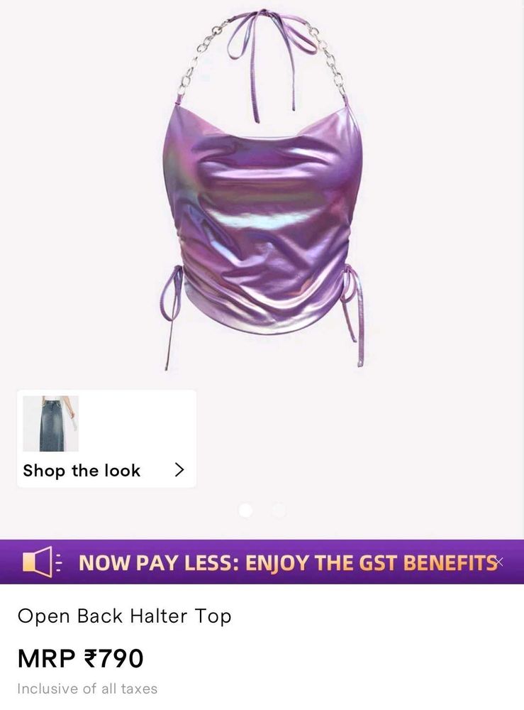 Open Back Halter Top