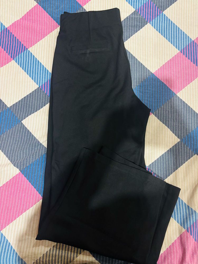 Black Straight Leg Trousers