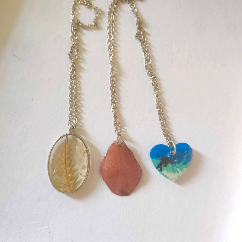 Handmade Nature Inspired Pendant Necklace Set