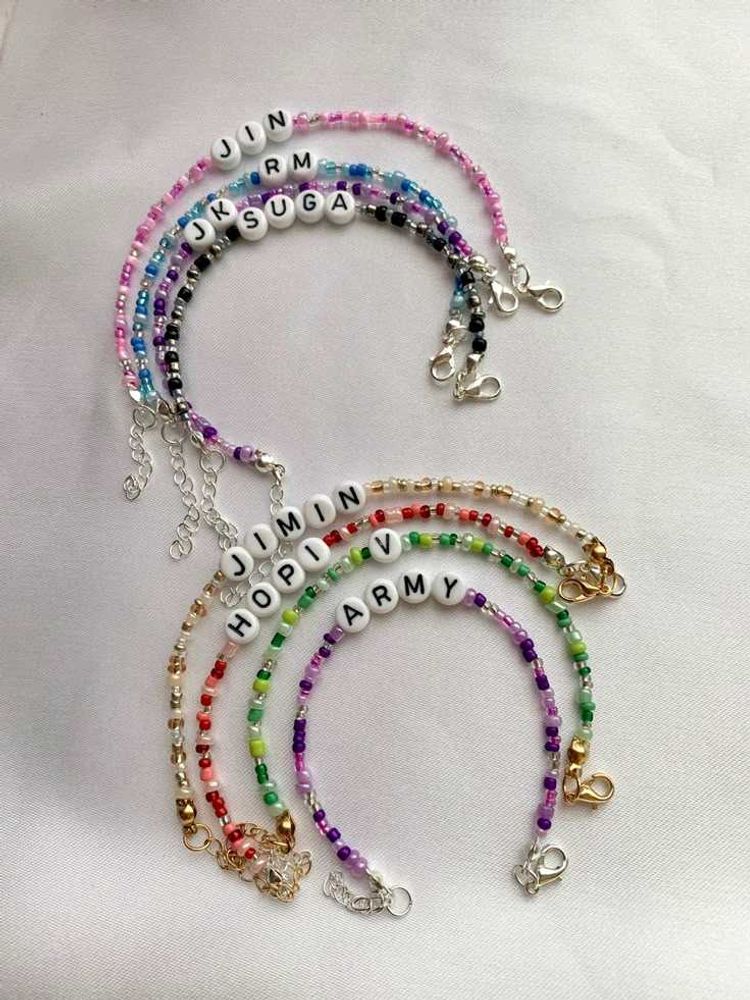 BTS Inspired Beaded Bracelet