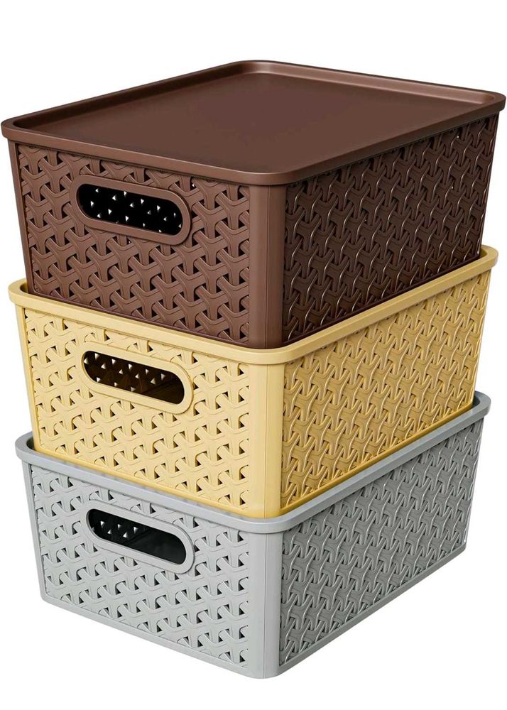 ❤️Brand New Set Of 3 TEX-RO Storage Boxs