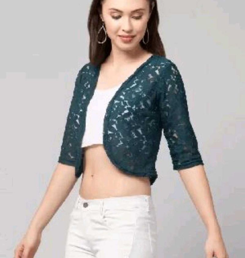 Beautiful Cut OutGreen Shrug