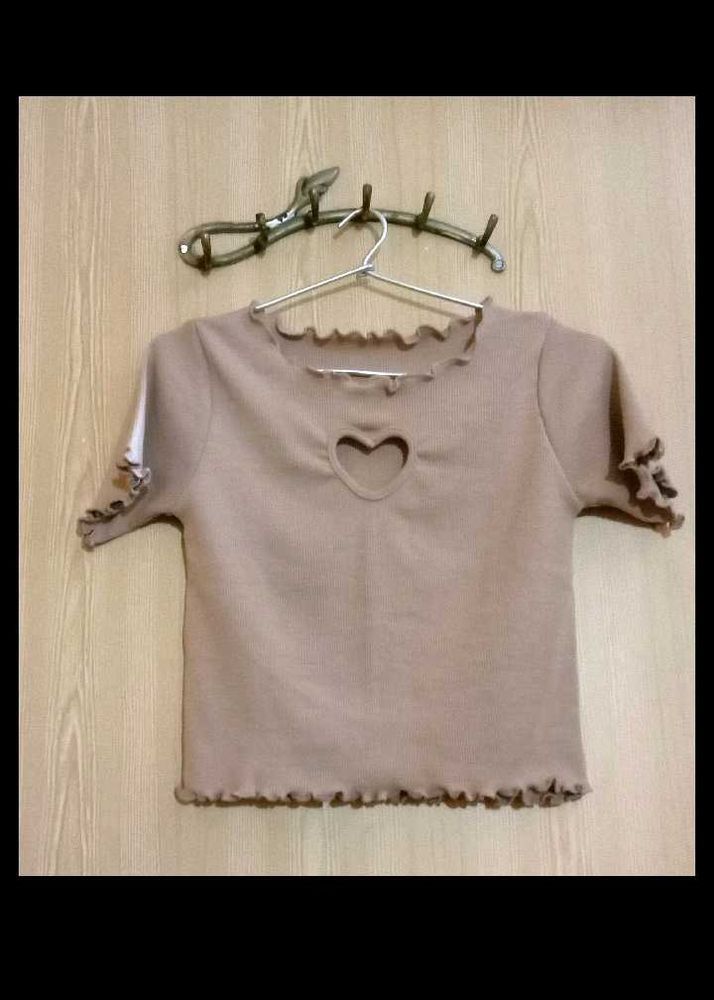 Heart Cut Out Crop Top