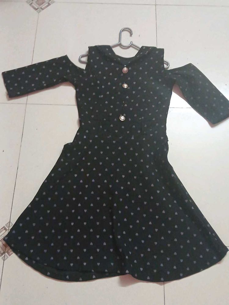 Cute Black Cold Shoulder Dress