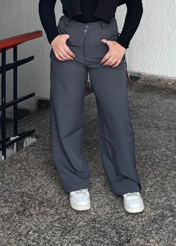 Off Duty Grey Korean Trousers