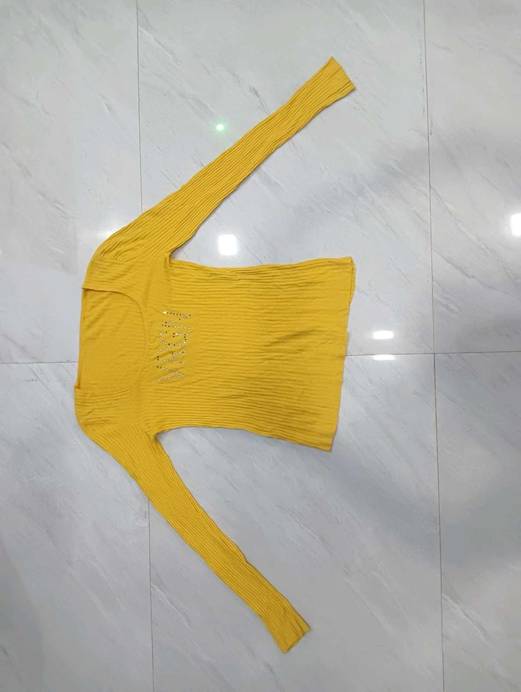 Yellow Knit Top