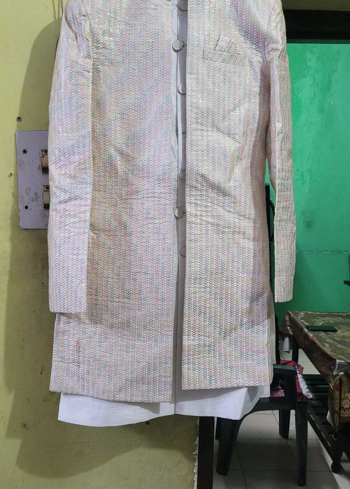 3 pc white elegant party wear for men