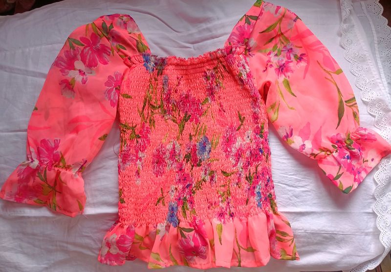 Pink Streachable Top