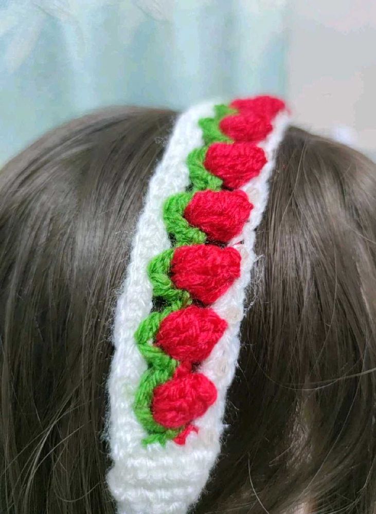 Strawberry Crochet Headband