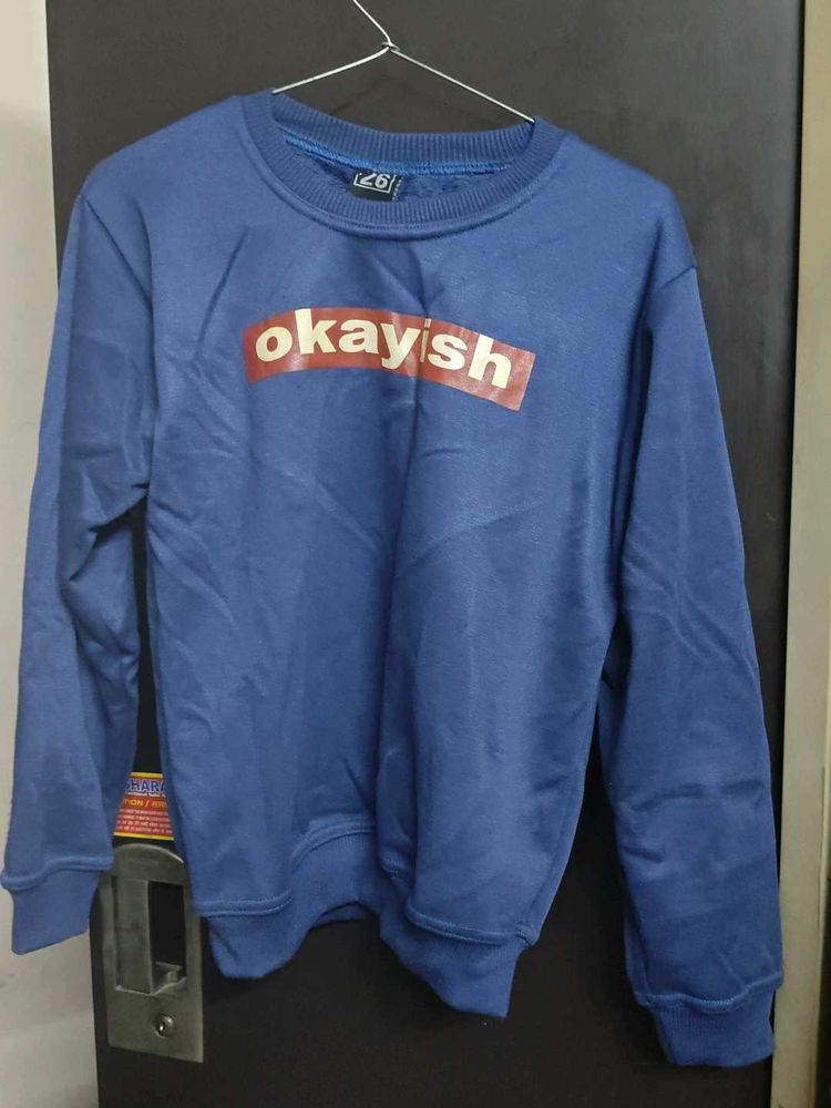 kids Blue Okayish Sweatshirt Size 26