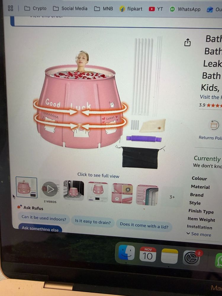 Portable Bathtub for ice bath