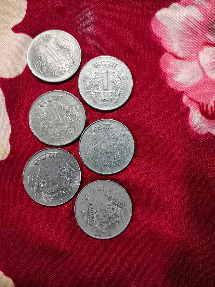 old 1 rupee coins