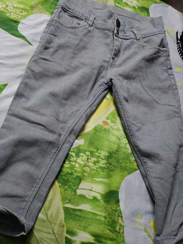 Grey Denim Jeans