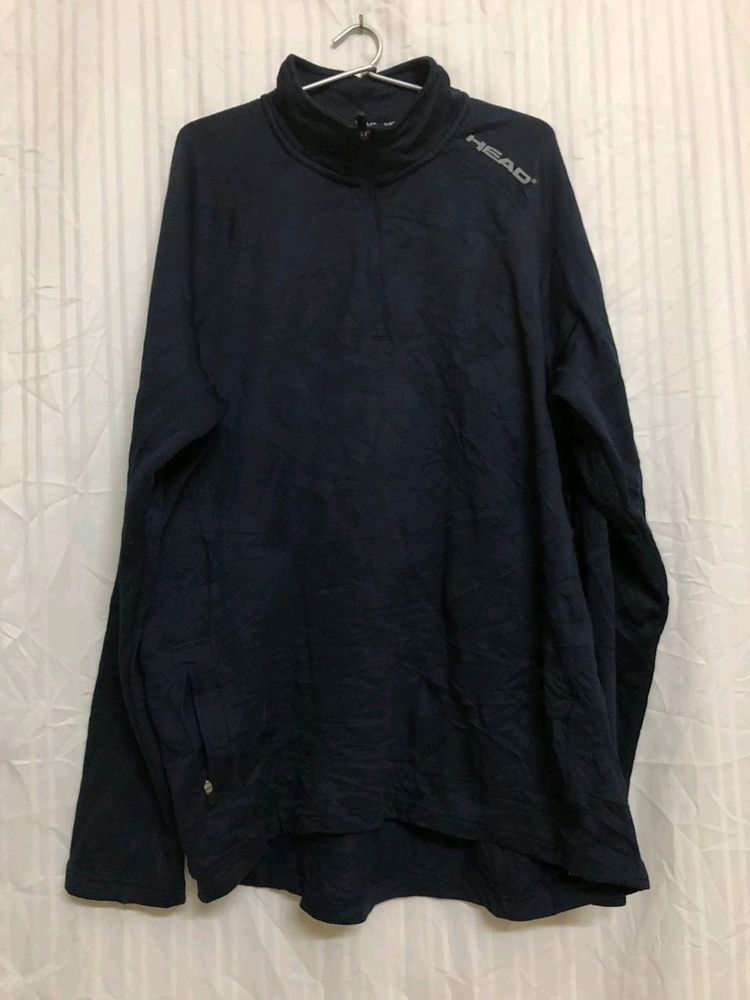 Head Zip Up Blue Jecket