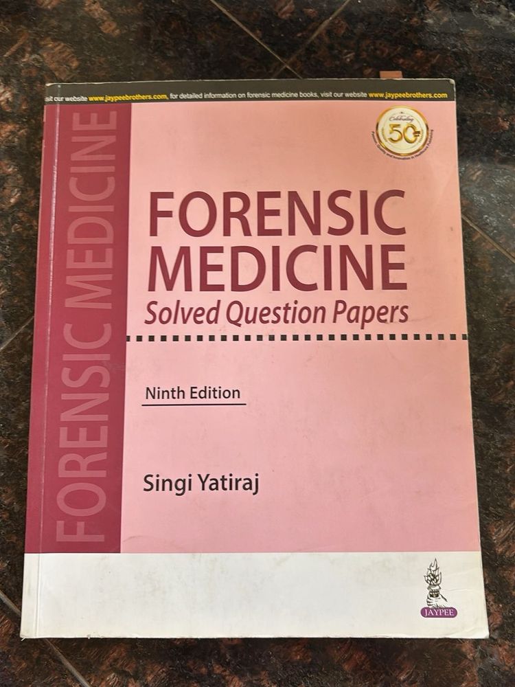 Forensic Medicine Solved Papers Book