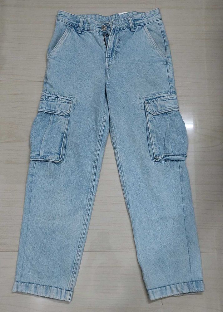 High Quality Blue Faded Baggy Jeans