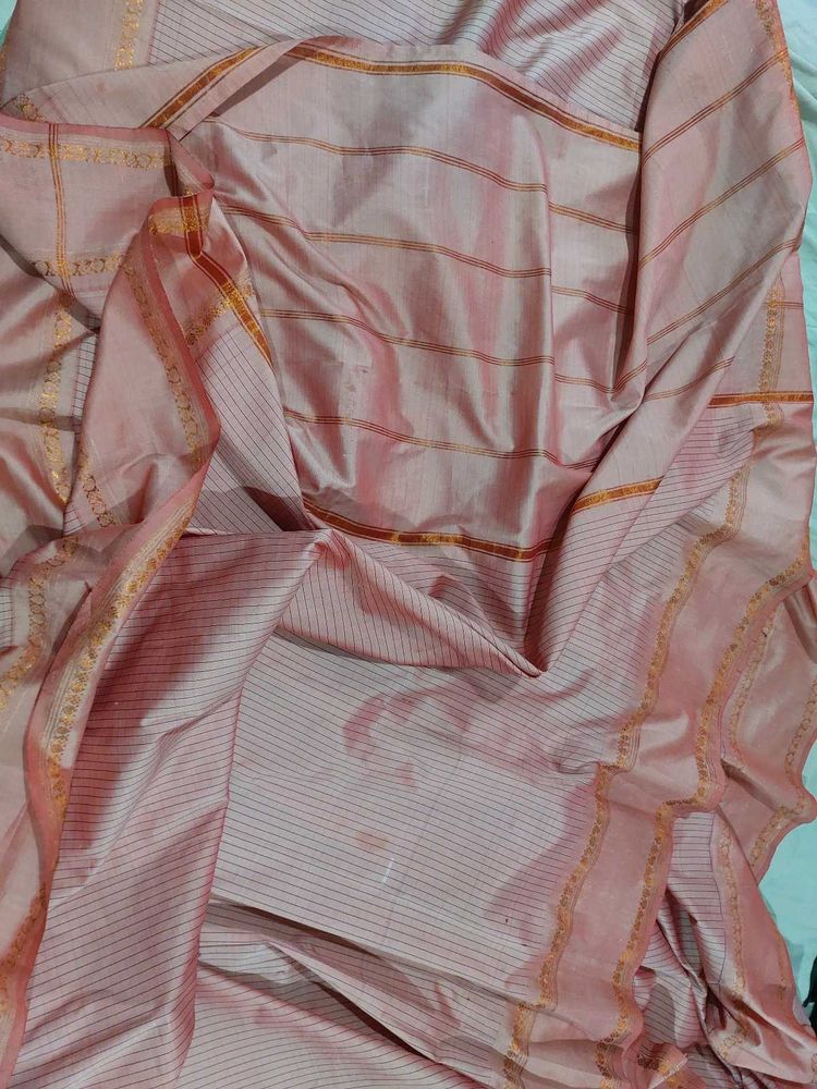 Light Pink Kanjeevaram Silk Saree