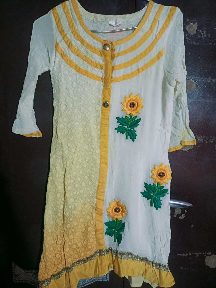 A Line Kurta With Dupatta