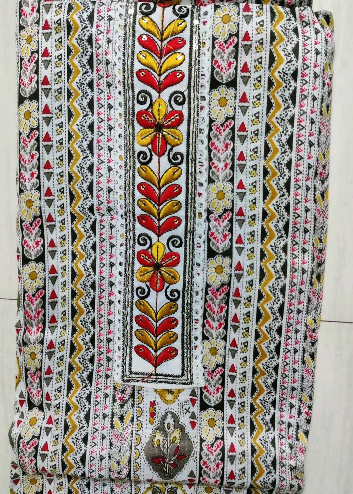 Printed Cotton Suit Fabric For Women With Dupatta