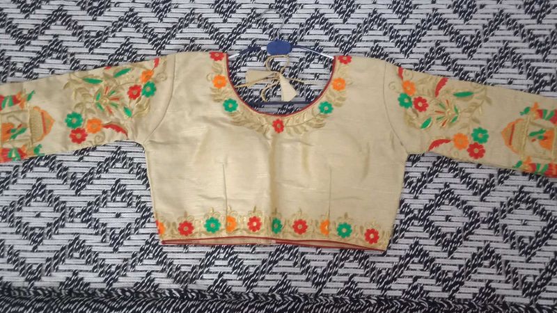 Elegant Embroidered Saree Blouse