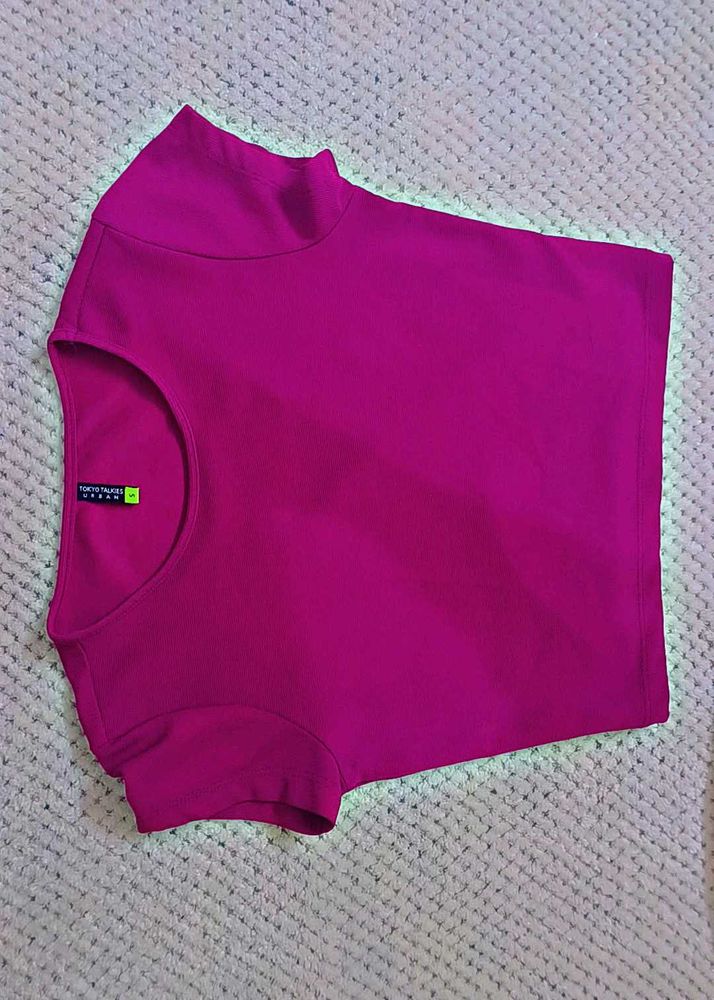 Bright Pink Crop Top