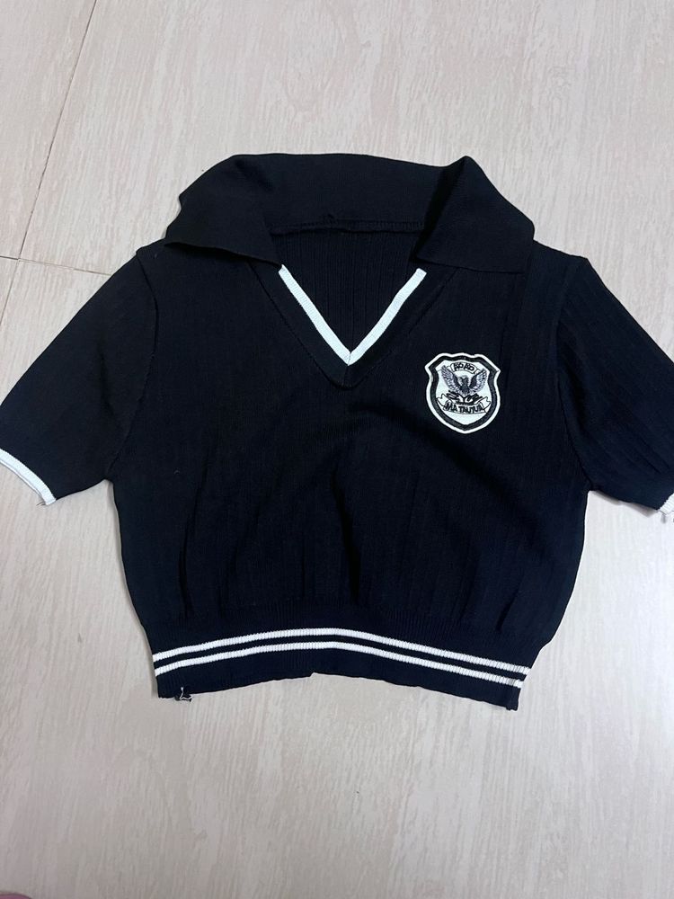 Cute Cropped Polo Top