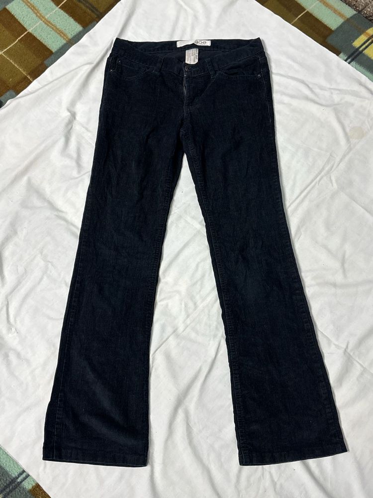 Black Corduroy Bootcut Pants