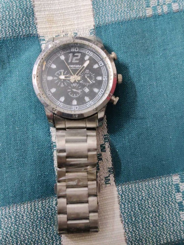 Denim Silver Wristwatch