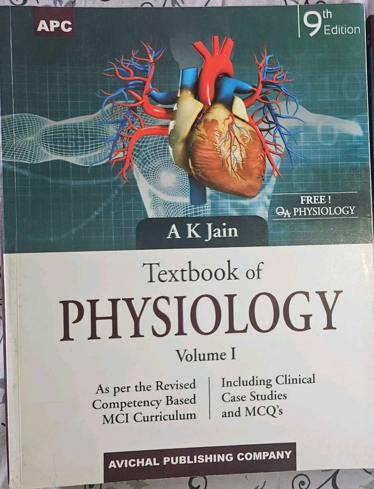 1st Year MBBS Physiology AK JAIN (Volume 1 and 2)
