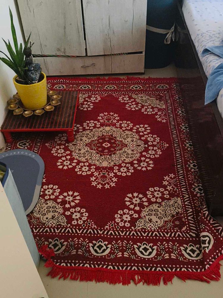 Red Floral Rug